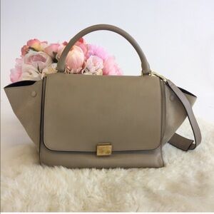 Celine Taupe Leather Handbag